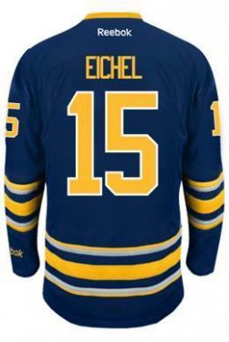 Buffalo Sabres #15 Jack Eichel Blue Away Reebok NHL Hockey Jersey