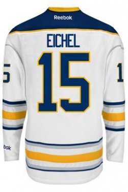 Buffalo Sabres #15 Jack Eichel White Away Reebok NHL Hockey Jersey