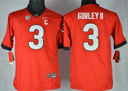 Bulldogs #3 Todd Gurley II Red Stitched Youth NCAA Jersey Bulldogs #3 Todd Gurley II Red Stitched Youth NCAA Jersey