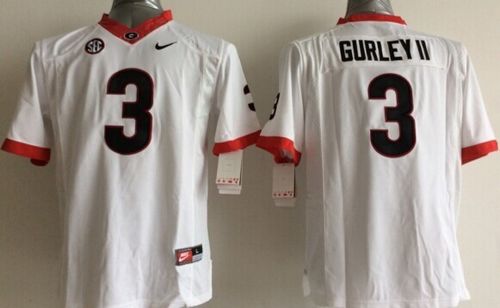 Bulldogs #3 Todd Gurley II White Stitched Youth NCAA Jersey Bulldogs #3 Todd Gurley II White Stitched Youth NCAA Jersey