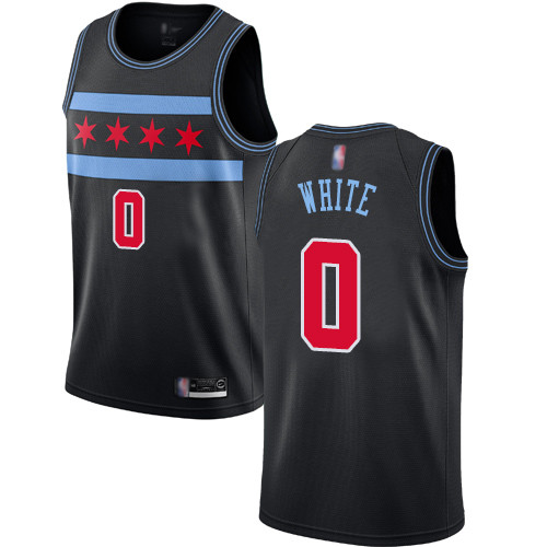 Bulls #0 Coby White Black Basketball Swingman City Edition 2018 19 Jersey