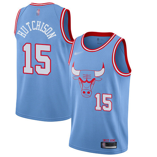 Bulls #15 Chandler Hutchison Blue Basketball Swingman City Edition 2019 20 Jersey
