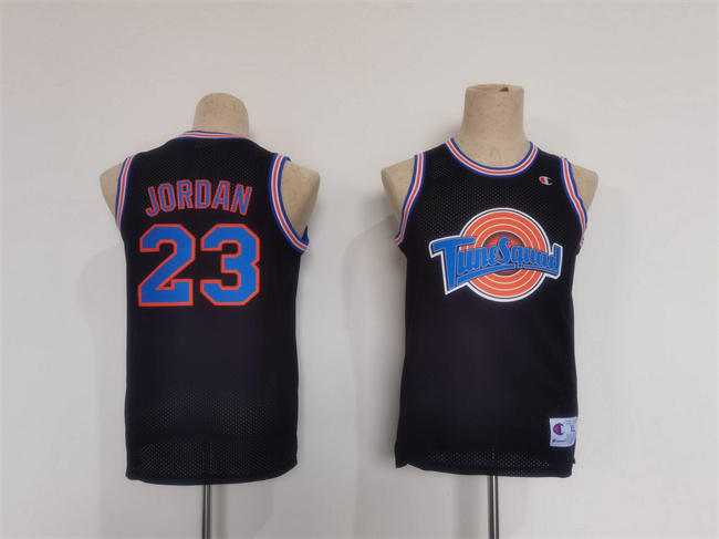 Bulls #23 Michael Jordan Black Tune Squad Stitched Basketball Jersey Bulls #23 Michael Jordan Black Tune Squad Stitched Basketball Jersey