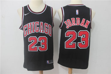 Bulls 23 Michael Jordan Black Nike Swingman Jersey