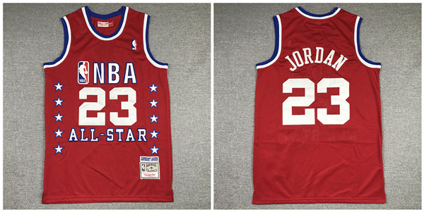 Bulls 23 Michael Jordan Red 1989 All-Star Hardwood Classics Jersey