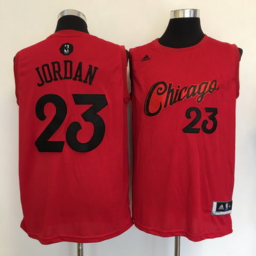 Bulls 23 Michael Jordan Red 2016 Christmas Day Swingman Jersey
