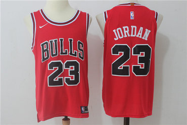 Bulls 23 Michael Jordan Red Nike Jersey