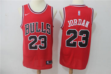 Bulls 23 Michael Jordan Red Nike Swingman Jersey