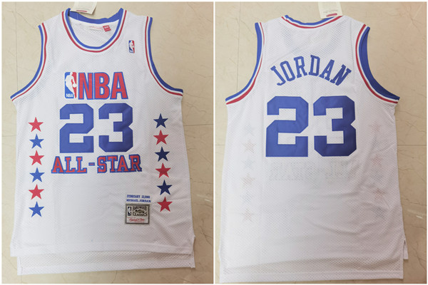 Bulls 23 Michael Jordan White 1989 All-Star Hardwood Classics Jersey