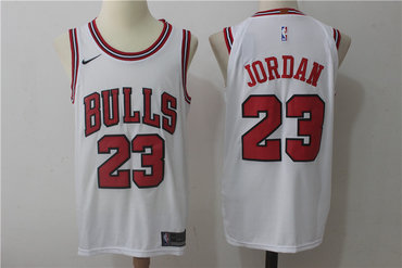 Bulls 23 Michael Jordan White Nike Jersey