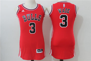 Bulls 3 Dwyane Wade Red Women Swingman Jersey Bulls 3 Dwyane Wade Red Women Swingman Jersey