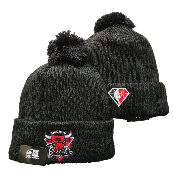 Bulls Black Knit Hat -YD