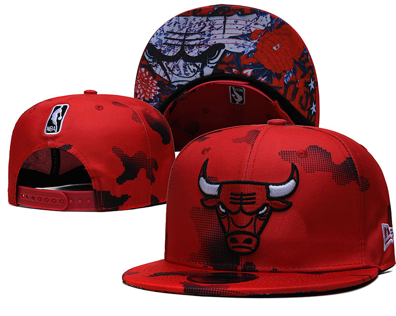 Bulls Snapback Hat Red  --YD