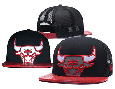 Bulls Team Logo Black Adjustable Hat GS