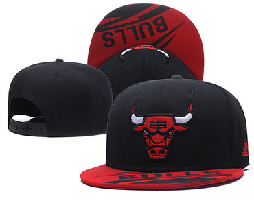 Bulls Team Logo Black Adjustable Hat GS