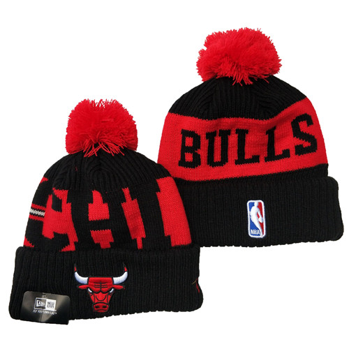 Bulls Team Logo Black Knit Hat YD Bulls Team Logo Black Knit Hat YD