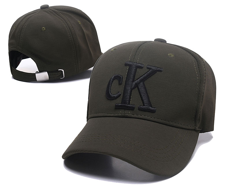 CK Fresh Logo Olive Fashion Peaked Adjustable Hat SG