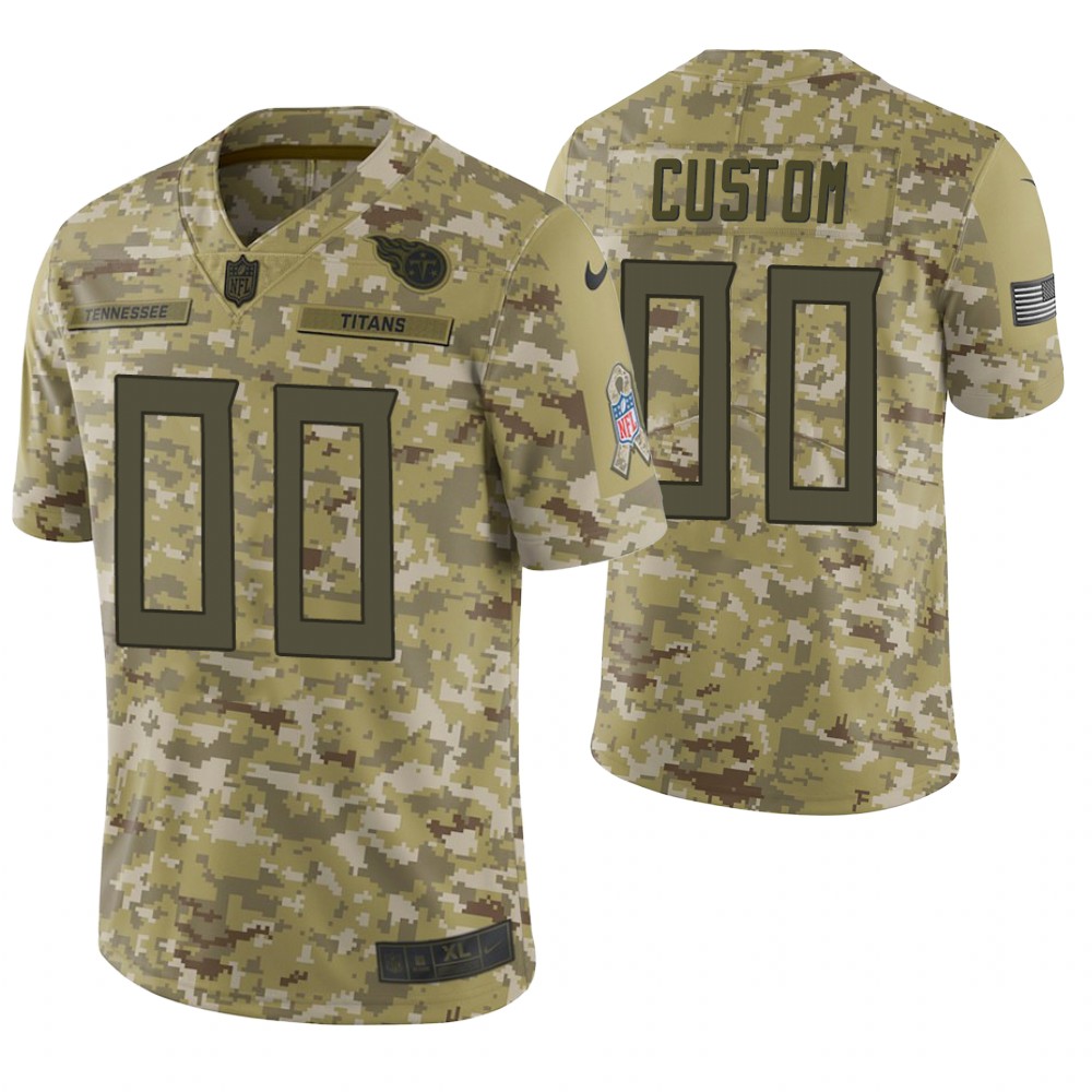 CUSTOM TENNESSEE TITANS CAMO 2018 SALUTE TO SERVICE LIMITED JERSEY
