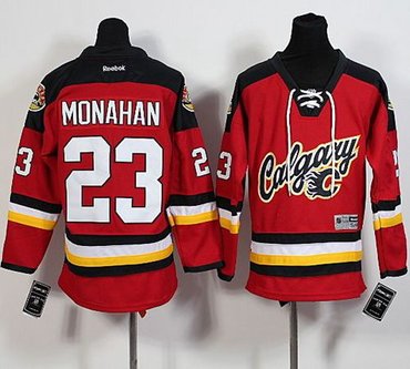 Calgary Flames #23 Sean Monahan Red Alternate Stitched Youth NHL Jersey
