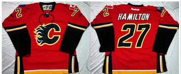 Calgary Flames #27 Dougie Hamilton Red Home Stitched NHL Jersey
