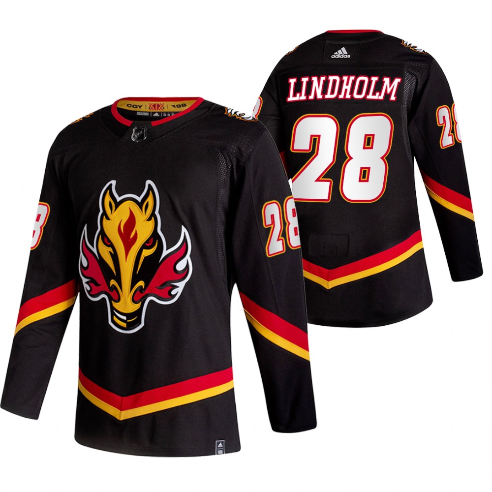 Calgary Flames #28 Elias Lindholm Black Men's Adidas 2020-21 Reverse Retro Alternate NHL Jersey Calgary Flames #28 Elias Lindholm Black Men's Adidas 2020-21 Reverse Retro Alternate NHL Jersey