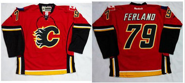 Calgary Flames #79 Michael Ferland Red Home Stitched NHL Jersey