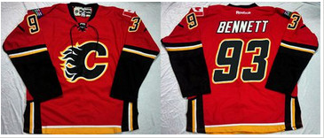 Calgary Flames #93 Sam Bennett Red Home Stitched NHL Jersey