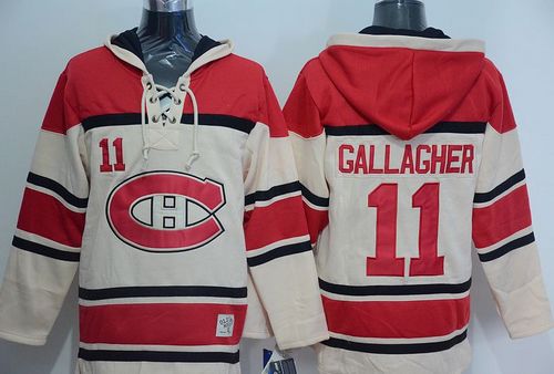 Canadiens #11 Brendan Gallagher Cream Sawyer Hooded Sweatshirt Stitched NHL Jersey Canadiens #11 Brendan Gallagher Cream Sawyer Hooded Sweatshirt Stitched NHL Jersey