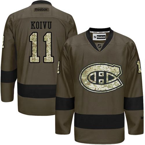 Canadiens #11 Saku Koivu Green Salute to Service Stitched NHL Jersey Canadiens #11 Saku Koivu Green Salute to Service Stitched NHL Jersey