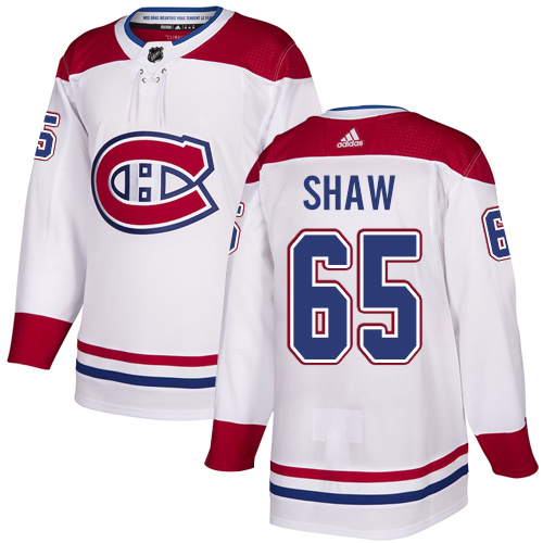 Canadiens #65 Andrew Shaw White Road Authentic Stitched Hockey Jersey Canadiens #65 Andrew Shaw White Road Authentic Stitched Hockey Jersey
