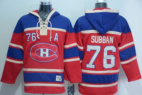 Canadiens #76 P.K Subban Red Sawyer Hooded Sweatshirt Stitched NHL Jersey Canadiens #76 P.K Subban Red Sawyer Hooded Sweatshirt Stitched NHL Jersey