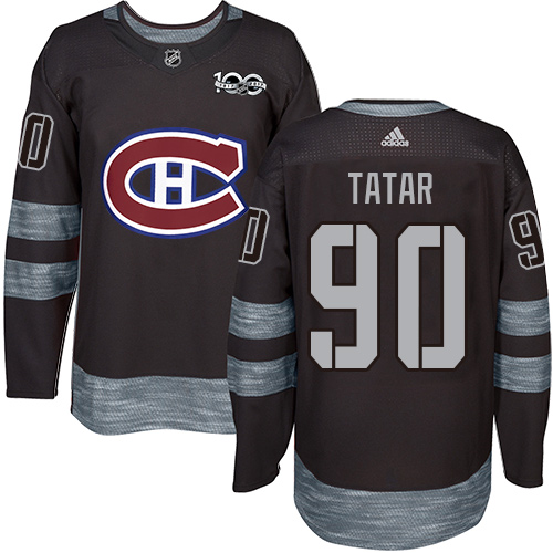 Canadiens #90 Tomas Tatar Black 1917-2017 100th Anniversary Stitched Hockey Jersey