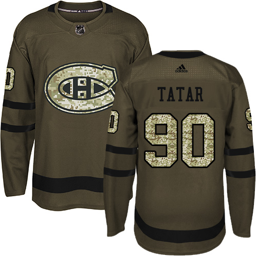Canadiens #90 Tomas Tatar Green Salute to Service Stitched Hockey Jersey