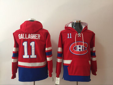 Canadiens 11 Brendan Gallagher Red All Stitched Hooded Sweatshirt Canadiens 11 Brendan Gallagher Red All Stitched Hooded Sweatshirt