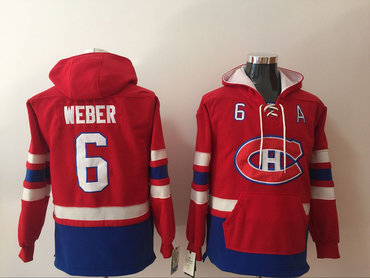 Canadiens 6 Shea Weber Red All Stitched Hooded Sweatshirt Canadiens 6 Shea Weber Red All Stitched Hooded Sweatshirt