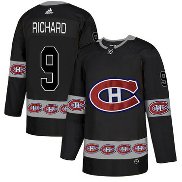 Canadiens 9 Maurice Richard Black Team Logos Fashion Adidas Jersey Canadiens 9 Maurice Richard Black Team Logos Fashion Adidas Jersey