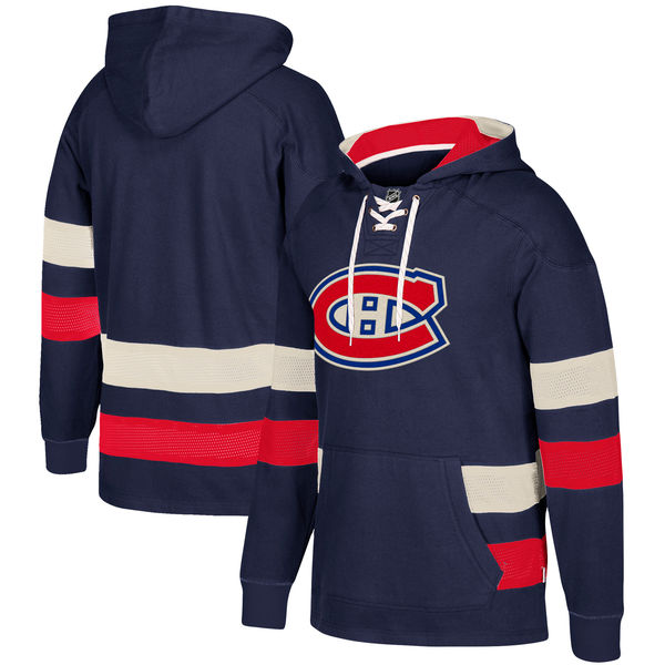 Canadiens Navy Men's Customized All Stitched Hooded Sweatshirt Canadiens Navy Men's Customized All Stitched Hooded Sweatshirt