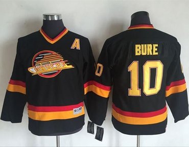 Canucks #10 Pavel Bure Black CCM Throwback Youth Stitched NHL Jersey Canucks #10 Pavel Bure Black CCM Throwback Youth Stitched NHL Jersey