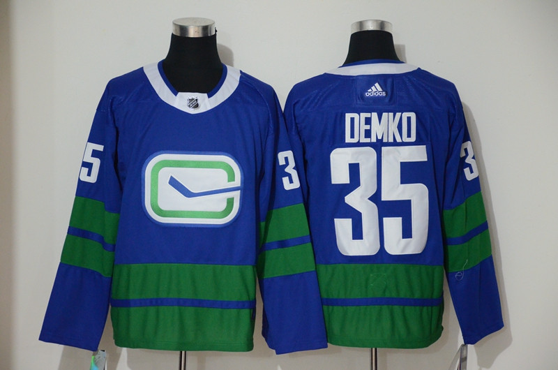 Canucks 35 Thatcher Demko Blue Adidas Jersey Canucks 35 Thatcher Demko Blue Adidas Jersey