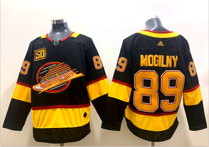 Canucks 89 Alexander Mogilny Black 50th Anniversary Adidas Jerseys Canucks 89 Alexander Mogilny Black 50th Anniversary Adidas Jerseys