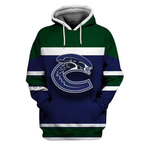 Canucks Blue All Stitched Hooded Sweatshirt Canucks Blue All Stitched Hooded Sweatshirt