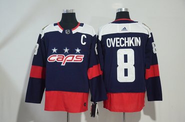 Capitals 8 Alexander Ovechkin Navy 2018 NHL Stadium Series Adidas Jersey