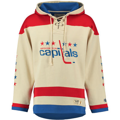 Capitals Cream Men's Customized Hooded Sweatshirt Capitals Cream Men's Customized Hooded Sweatshirt
