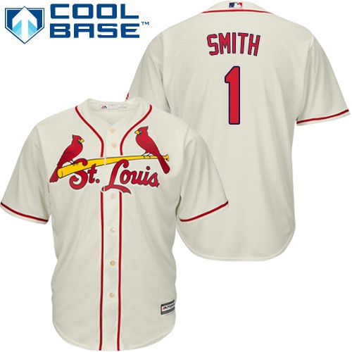 Cardinals #1 Ozzie Smith Cream Cool Base Stitched Youth MLB Jersey Cardinals #1 Ozzie Smith Cream Cool Base Stitched Youth MLB Jersey