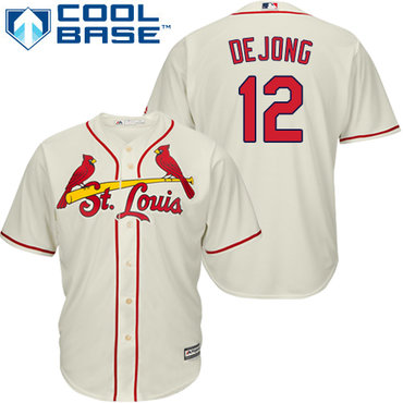 Cardinals #12 Paul DeJong Cream New Cool Base Stitched Baseball Jersey