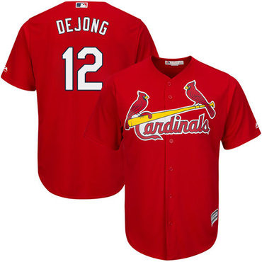 Cardinals #12 Paul DeJong Red New Cool Base Stitched Baseball Jersey