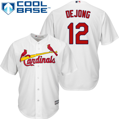 Cardinals #12 Paul DeJong White New Cool Base Stitched Baseball Jersey