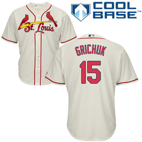 Cardinals #15 Randal Grichuk Cream Cool Base Stitched Youth MLB Jersey