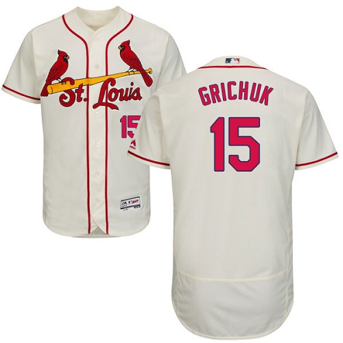 Cardinals #15 Randal Grichuk Cream Flexbase Authentic Collection Stitched MLB Jersey