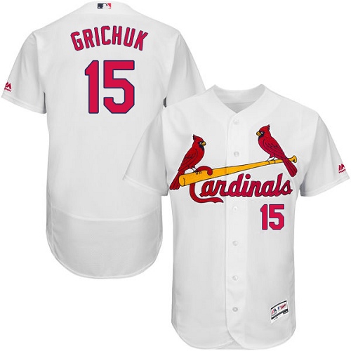 Cardinals #15 Randal Grichuk White Flexbase Authentic Collection Stitched MLB Jersey